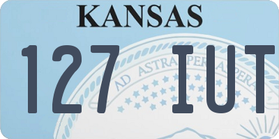 KS license plate 127IUT