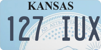 KS license plate 127IUX