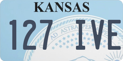 KS license plate 127IVE