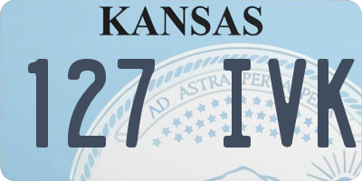 KS license plate 127IVK