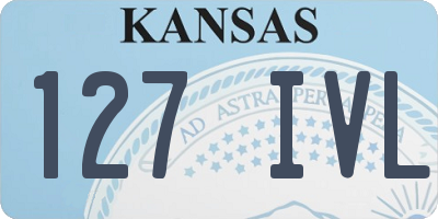 KS license plate 127IVL