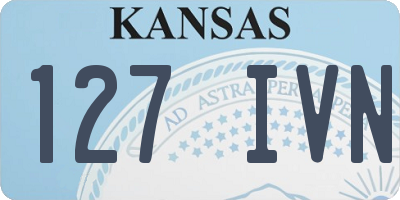 KS license plate 127IVN