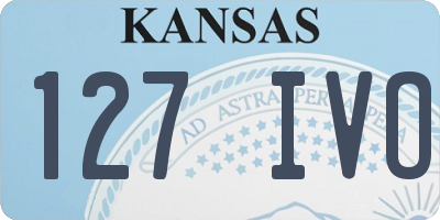 KS license plate 127IVO