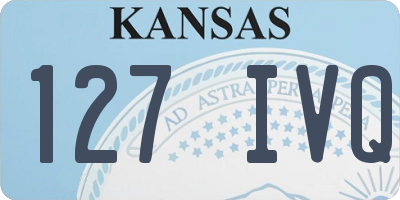 KS license plate 127IVQ
