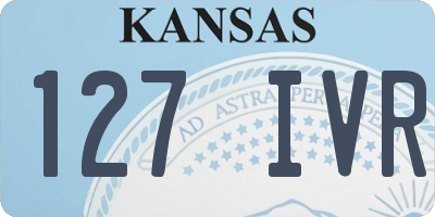 KS license plate 127IVR