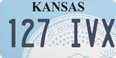 KS license plate 127IVX