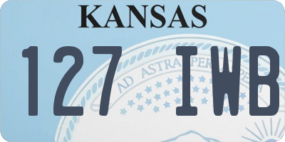 KS license plate 127IWB