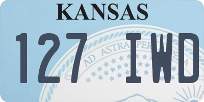 KS license plate 127IWD