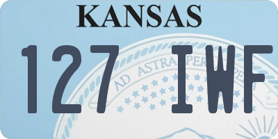 KS license plate 127IWF