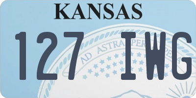 KS license plate 127IWG