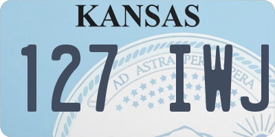 KS license plate 127IWJ