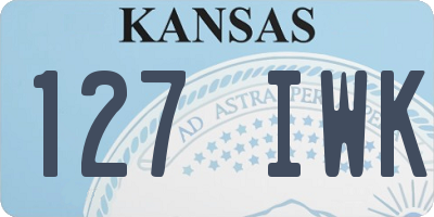 KS license plate 127IWK