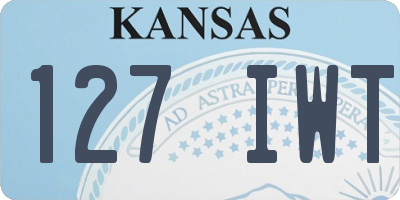KS license plate 127IWT
