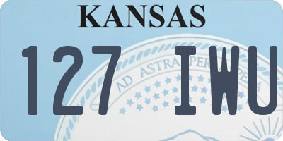 KS license plate 127IWU