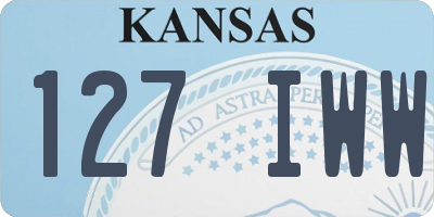 KS license plate 127IWW