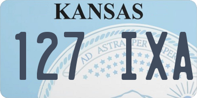 KS license plate 127IXA