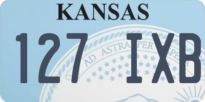 KS license plate 127IXB