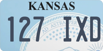 KS license plate 127IXD