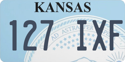 KS license plate 127IXF