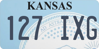 KS license plate 127IXG