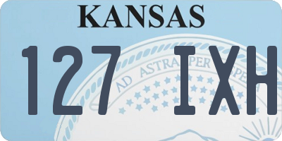 KS license plate 127IXH