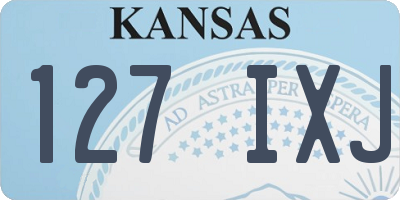 KS license plate 127IXJ