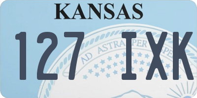 KS license plate 127IXK