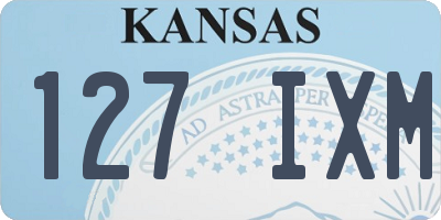 KS license plate 127IXM
