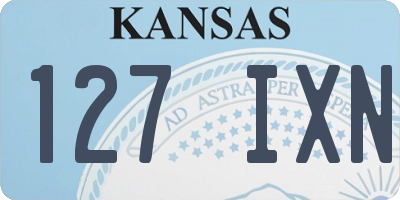 KS license plate 127IXN
