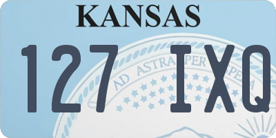 KS license plate 127IXQ