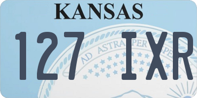 KS license plate 127IXR