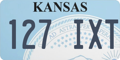 KS license plate 127IXT
