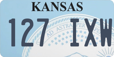 KS license plate 127IXW