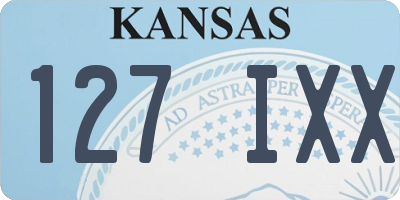 KS license plate 127IXX