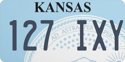 KS license plate 127IXY