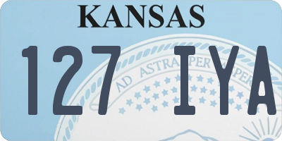 KS license plate 127IYA