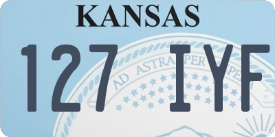 KS license plate 127IYF