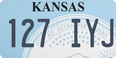KS license plate 127IYJ