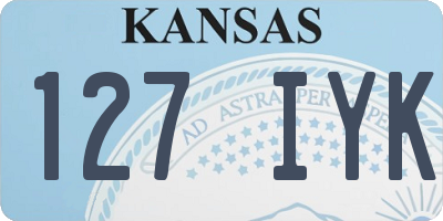 KS license plate 127IYK