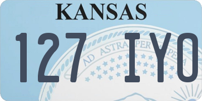 KS license plate 127IYO