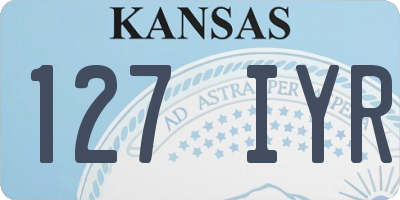 KS license plate 127IYR