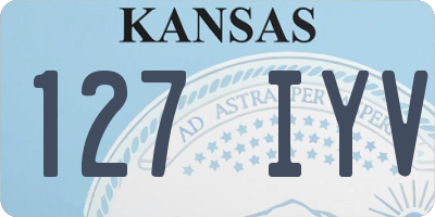 KS license plate 127IYV