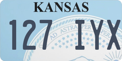 KS license plate 127IYX
