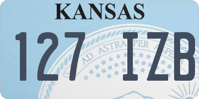 KS license plate 127IZB