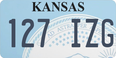 KS license plate 127IZG