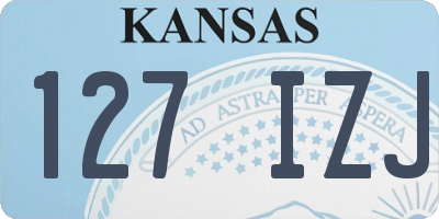 KS license plate 127IZJ
