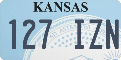 KS license plate 127IZN