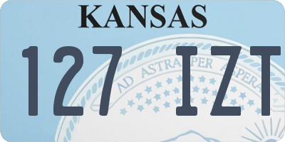 KS license plate 127IZT
