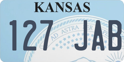 KS license plate 127JAB