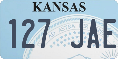 KS license plate 127JAE